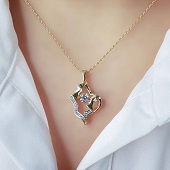 گردنبند هندسی ژوپینگ کد 1038