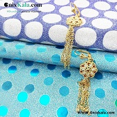 گوشواره آویز زنجیری نگین دار کد 10068