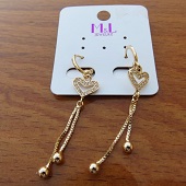 گوشواره آویز قلبی ژوپینگ کد 1035