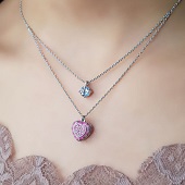 گردنبند دولاین ژوپینگ طرح قلب کد 1042