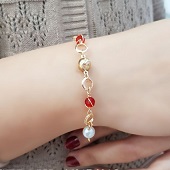 دستبند ژوپینگ طرح توپی و حلقه کد 10153