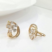 گوشواره ژوپینگ طرح گل کد 10155