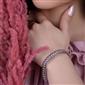 دستبند رنگ نقره ای نگین دار ژوپینگ کد 10176