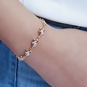 دستبند ظریف نگین دار ژوپینگ کد 10178