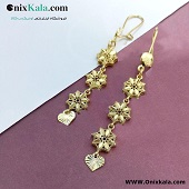 گوشواره تراش سه گل کد 1675